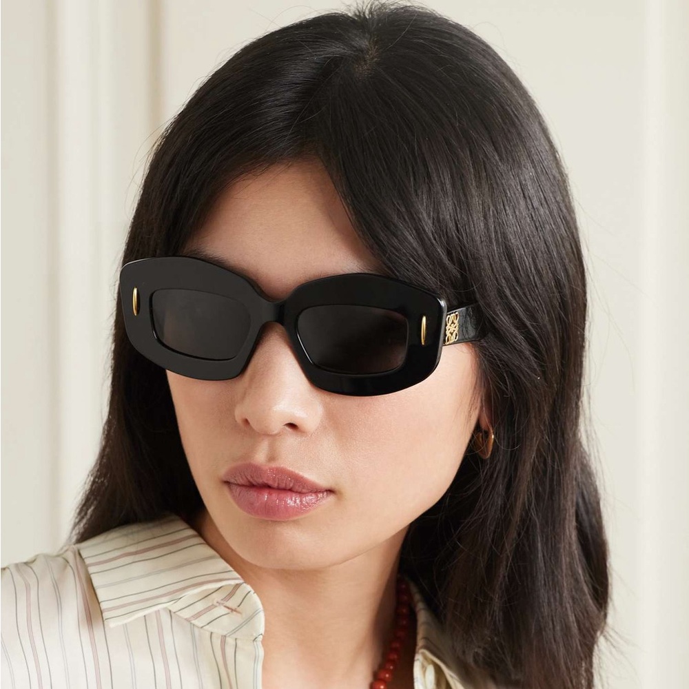 Loewe LW40114I Anagram Acetate Rectangle Sunglasses
